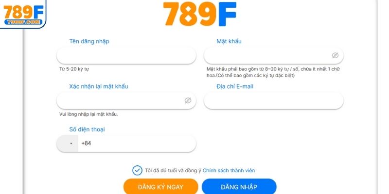 Quy trình đăng ký 789F đơn giản nhất